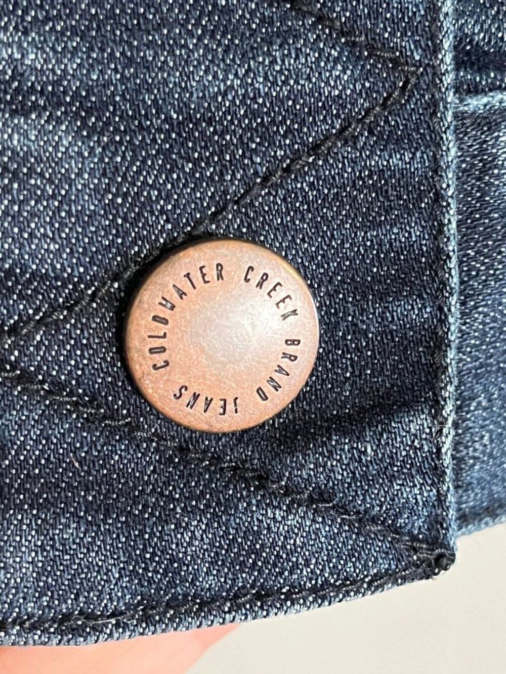 Coldwater Creek Denim Jacket 10 Western Snaps Concert Festival Cowgirl Rodeo 90s - Picture 7 of 11